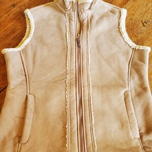 Woolrich Tan Fleece-Lined Vest